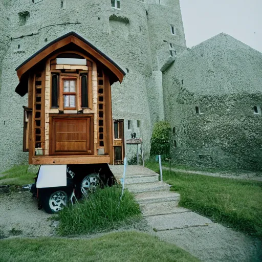 Image similar to Castle as a tiny home. Photographed with Leica Summilux-M 24 mm lens, ISO 100, f/8, Portra 400