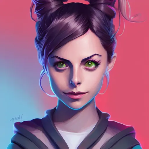 Image similar to a portrait of a beautiful willa holland as a nerd, art by lois van baarle and loish and ross tran and rossdraws and sam yang and samdoesarts and artgerm, digital art, highly detailed, intricate, sharp focus, trending on artstation hq, deviantart, unreal engine 5, 4 k uhd image