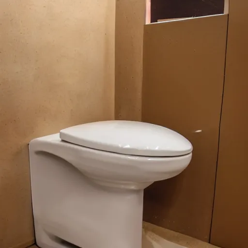 Prompt: toilet with brownies