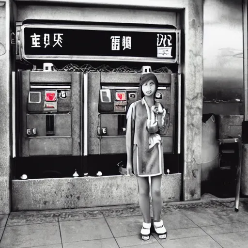 Image similar to a chinese woman at a gas station, 3 dcg, metal gear solid, morrowind, portrait, street photography, by mario testino, davide sorrenti, jemal shabazz