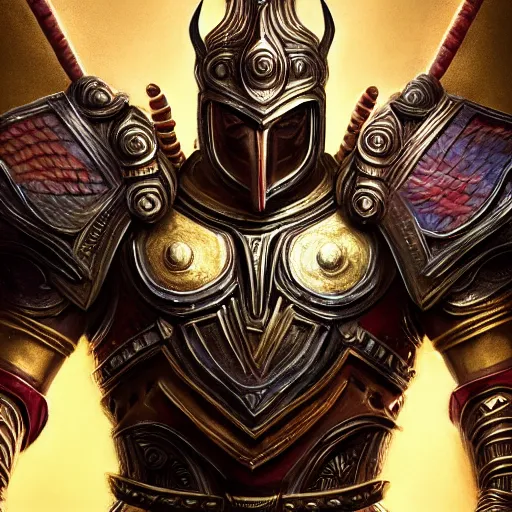 Image similar to highly detailed full body portrait of the god Ares in full hoplite armor, digital art, concept art, character art, cinematic lightning, bright colors, intricate, masterpiece, photorealistic, hiperrealistic, sharp focus, high contrast, Artstation HQ, DeviantArt trending, 4k UHD, Unreal Engine 5