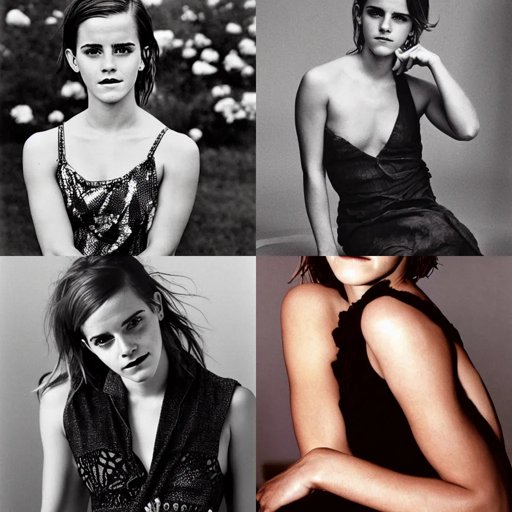 Prompt: emma watson by herb ritts