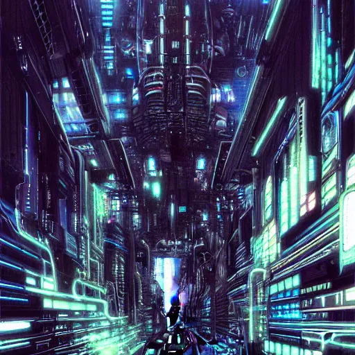 Image similar to cyber fly, background scifi cybernetic city, cinematic, highly detailed, photorealistic, rich bright colors, by giger, by tsutomu nihei