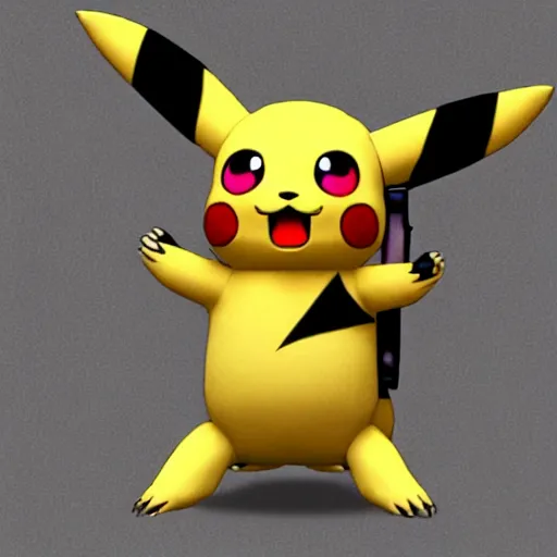 Image similar to pikachu as a scary animatronic in the game Five Nights at Freddy’s