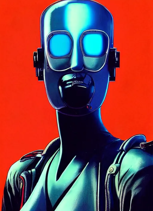 Image similar to cyberpunk traffic cop in reflective gear. dystopian. portrait by mœbius and will eisner and gil elvgren and pixar. realistic proportions. cyberpunk 2 0 7 7, apex, blade runner 2 0 4 9 concept art. cel shading. attractive face. thick lines.