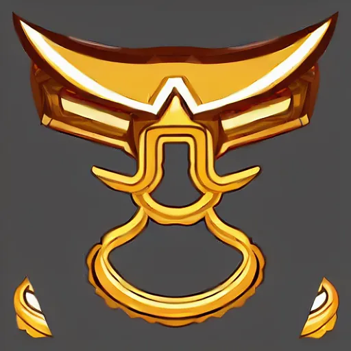 Image similar to gaming emoji concept gold armor rip style of emoji, vector art, white background, no watermark white background