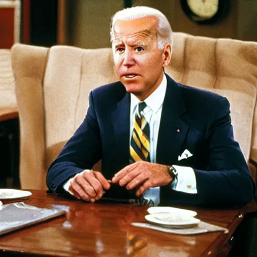 Prompt: still of joe biden starring in seinfeld