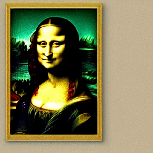 Prompt: the mona lisa, but she is very angry.