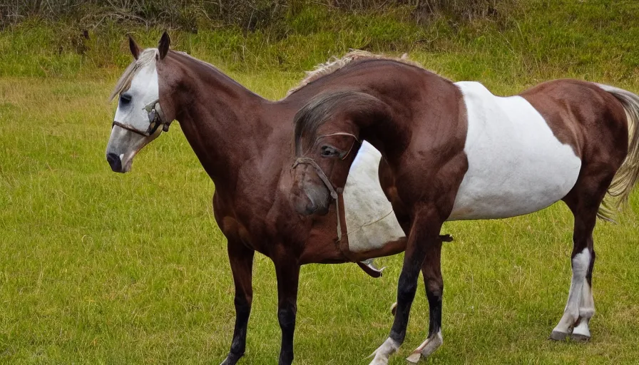 Prompt: a full shot of a horse