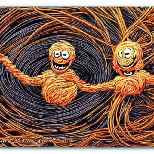 Image similar to spaghetti monster