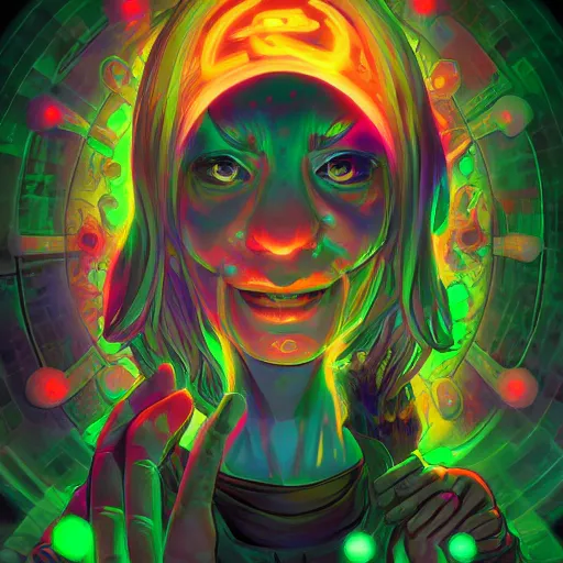 Image similar to skill magic geek inside matrix deepdream radiating a glowing aura stuff loot legends stylized digital illustration video game icon artstation lois van baarle, ilya kuvshinov, rossdraws,