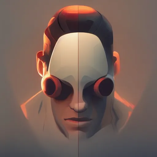 Image similar to face icon stylized minimalist total recall, loftis, cory behance hd by jesper ejsing, by rhads, makoto shinkai and lois van baarle, ilya kuvshinov, rossdraws global illumination