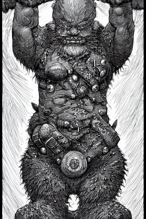 Image similar to fantasy dwarf mole hybrid, symmetrical, highly detailed, digital art, sharp focus, trending on art station, kentaro miura manga art style