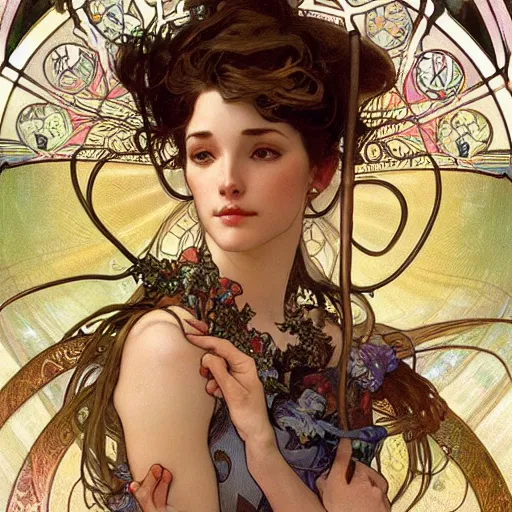 Prompt: realistic detailed face portrait of Elesky by Alphonse Mucha, Ayami Kojima, Amano, Charlie Bowater, Karol Bak, Greg Hildebrandt, Jean Delville, and Mark Brooks, Art Nouveau, Neo-Gothic, gothic, rich deep moody colors The seeds for each individual image are: [2494430636, 1032106751, 2063300223, 3127318783, 2806927615, 1614572159]