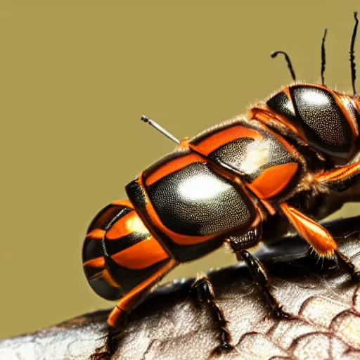 Image similar to friends from tv show as insects, macro, 4k, realistic, scientific