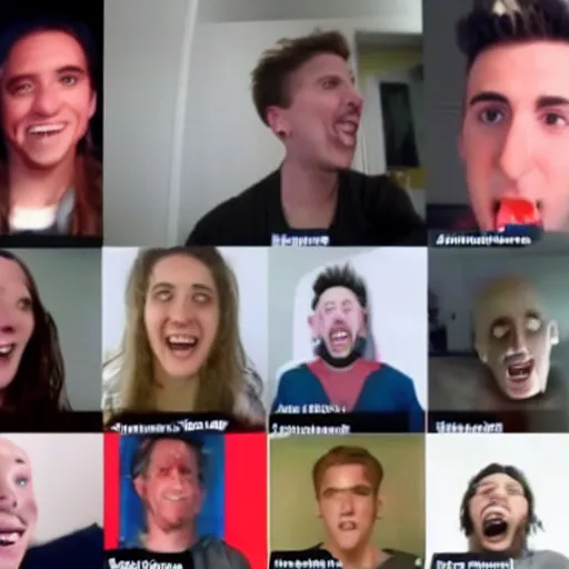 Prompt: Youtubers reacting to 9/11