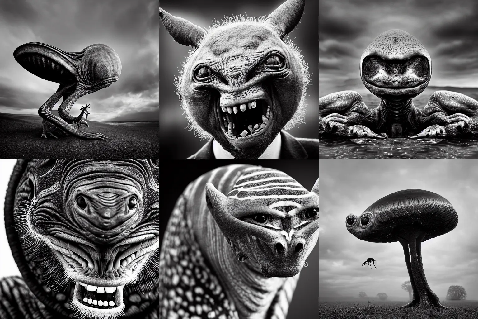 Prompt: Award winning nature photography of an alien by David Yarrow