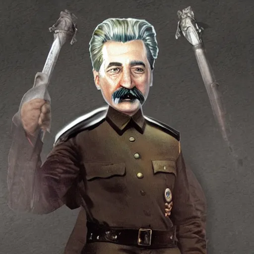 Prompt: stalin as a dark souls character