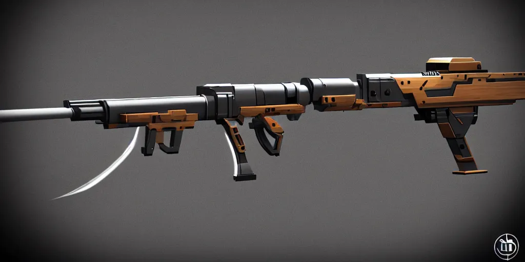 Prompt: extremely detailed ultra realistic side view photo vintage sci fi minimalist laser sniper rifle, detailed trigger, chemically propelled, electric, steel, wood accents, smooth streamline, elegant sleek smooth body, wires, railgun, chemrail, gauss, smooth utopian design, ultra high quality, octane, cod, destiny, warframe, terminator