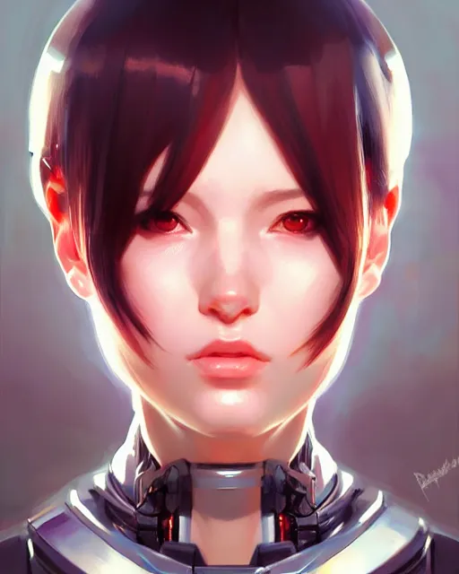 Prompt: portrait Anime space cyborg, pretty face, realistic shaded Perfect face, fine details. realistic shaded lighting by Ilya Kuvshinov Giuseppe Dangelico Pino and Michael Garmash and Rob Rey, IAMAG premiere, aaaa achievement collection,