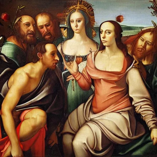 Image similar to renaissance painting of lady gaga