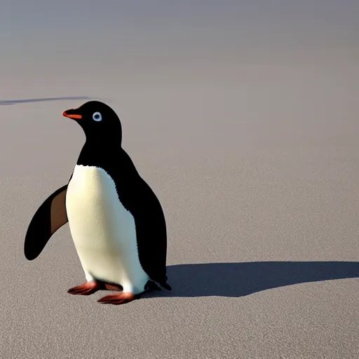 Prompt: a penguin lying down on a warm beach, hyper realistic, relaxing, unreal engine