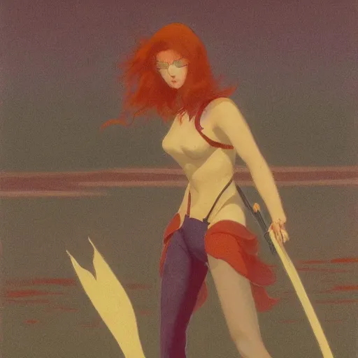 Prompt: a painting in the style of masamune shirow and in the style of alphonse osbert and in the style of charles dulac. smooth, sharp focus.