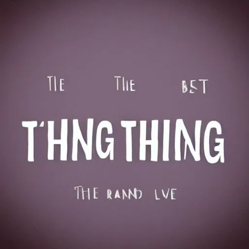 Prompt: “the best thing ever”