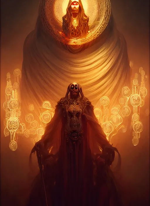 Prompt: portrait of the god of death and the god of life, intricate, elegant, glowing lights, highly detailed, digital painting, artstation, concept art, smooth, sharp focus, illustration, art by wlop, mars ravelo and greg rutkowski