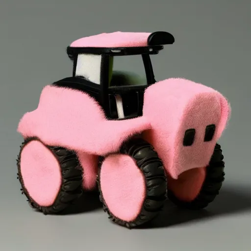 Image similar to a very soft persian pink plush john deere with pluche