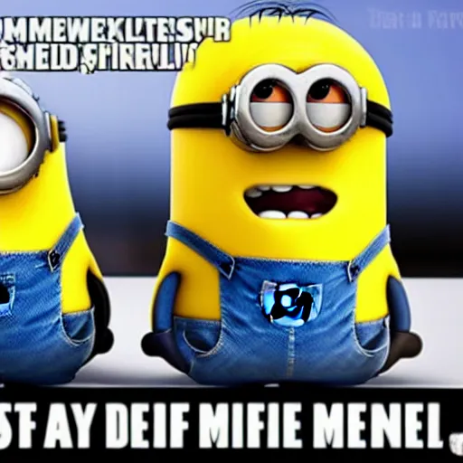 Image similar to friday minion meme office cringe