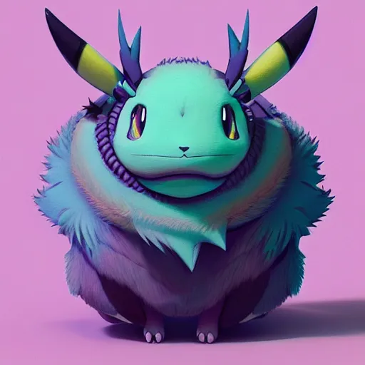 Prompt: a fluffy pokemon:: by beeple and James Gilleard and Justin Gerard :: ornate, dynamic, particulate, intricate, elegant, highly detailed, centered, artstation, smooth, sharp focus, octane render, 3d