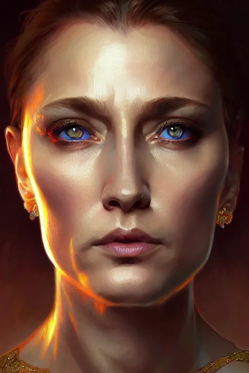 Image similar to vladimir putin, fantasy, amber eyes, face, intricate, elegant, highly detailed, digital painting, artstation, concept art, smooth, sharp focus, illustration, art by artgerm and greg rutkowski and alphonse mucha