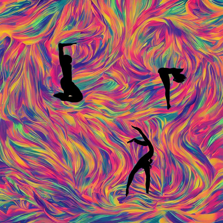 Image similar to beautiful album cover design featuring beautiful dancers by Jonathan Zawada