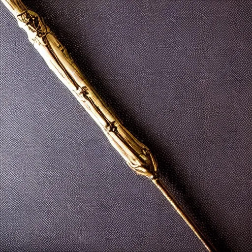 Prompt: photograph. macro shot. extreme close up. hermione granger's wand. high quality. extremely detailed. 4 k.