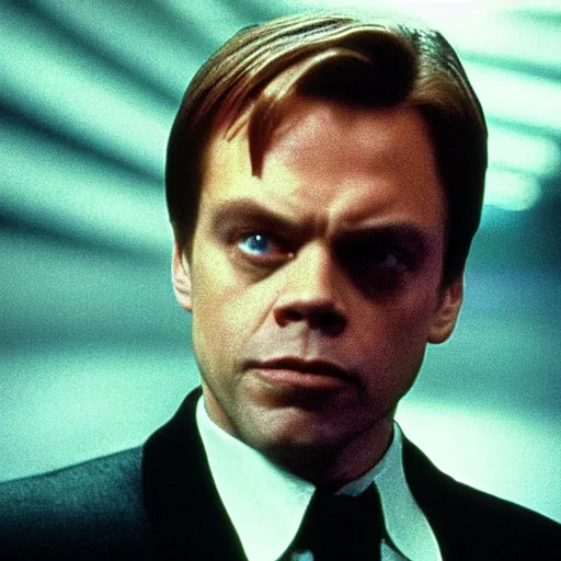 Image similar to A still of Mark Hamill as Agent Smith in The Matrix (1999)