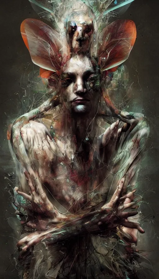 Image similar to portrait of a digital shaman, by ryohei hase