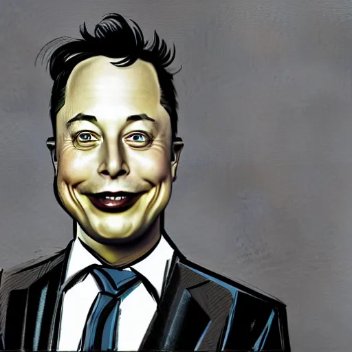 Prompt: MeatCanyon image of Elon Musk, exaggerated caricature !dream Andrew Tate