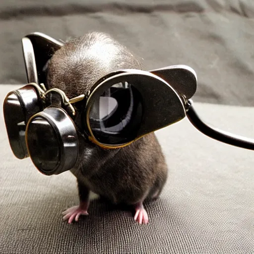 Image similar to a rat with steampunk googles, from Kenshin