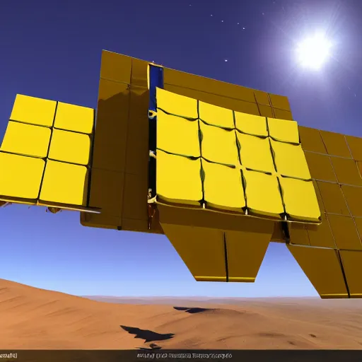 Prompt: 3 d render of james webb telescope