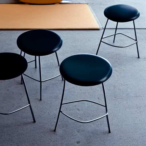 Image similar to a minimalistic stool by Arne jacobsen