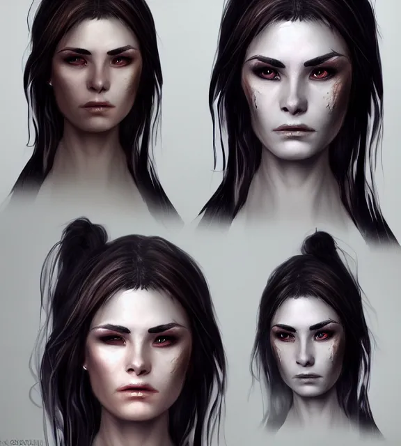 Image similar to dark fantasy female character profile realistic concept art by selina fenech