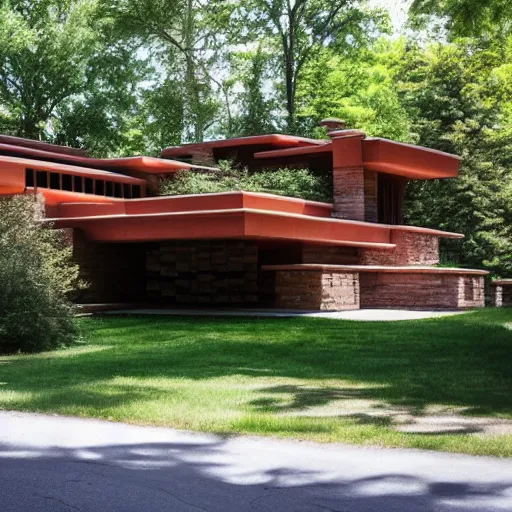 Image similar to house designed by frank lloyd wright