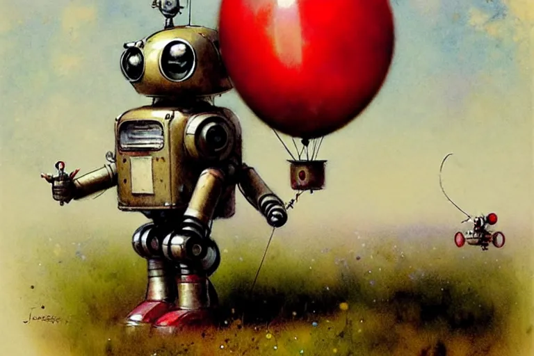Prompt: adventurer ( ( ( ( ( 1 9 5 0 s retro future robot android mouse rv balloon robot. muted colors. ) ) ) ) ) by jean baptiste monge. chrome red