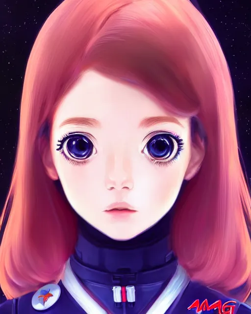 Prompt: portrait Anime space cadet girl Anna Lee Fisher anime cute-fine-face, pretty face, realistic shaded Perfect face, fine details. Anime. realistic shaded lighting by Ilya Kuvshinov Giuseppe Dangelico Pino and Michael Garmash and Rob Rey, IAMAG premiere, aaaa achievement collection, elegant freckles, cinematic hologram, fabulous, daily deviation, annual award winner