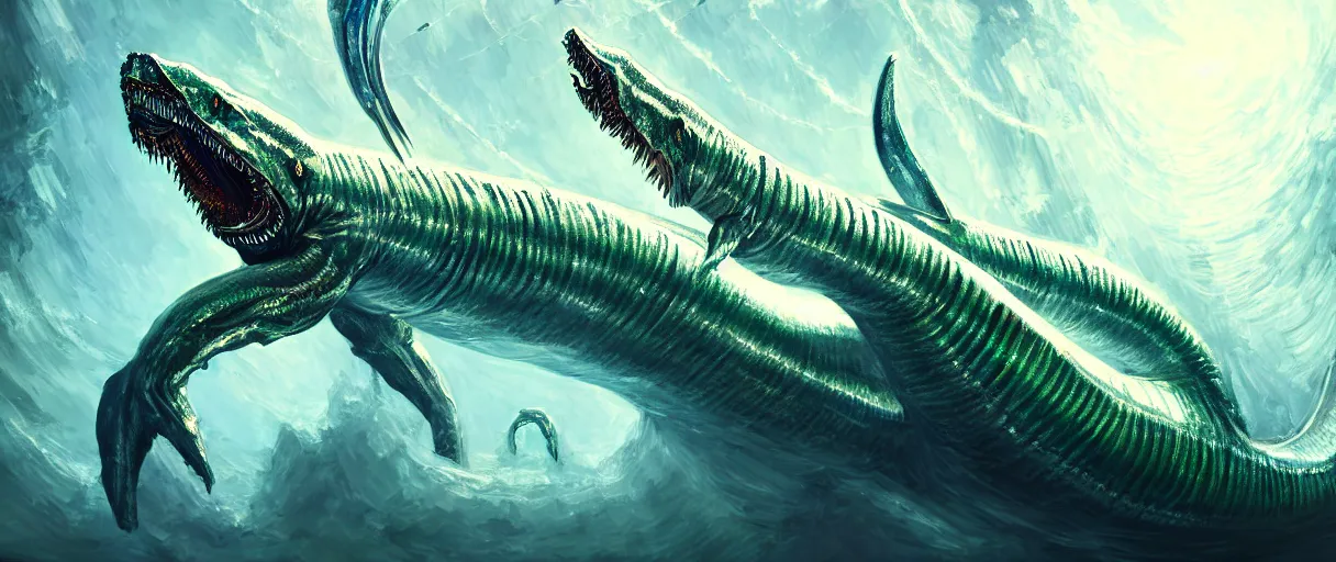 Prompt: hyperrealistic very intricate neo-gothic iridescent white leviathan eating the world digital painting concept art james white! cinematic soft glow yellow lighting low angle hd 8k sharp shallow depth of field