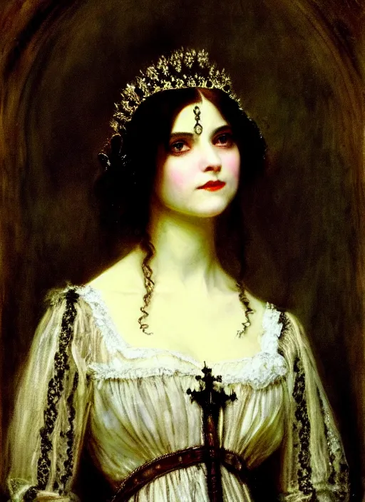 Image similar to gothic princess portrait. by william henry hunt, highly detailded