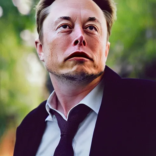 Prompt: photo portrait elon musk as an old man, cinestill, 800t, 35mm, full-HD