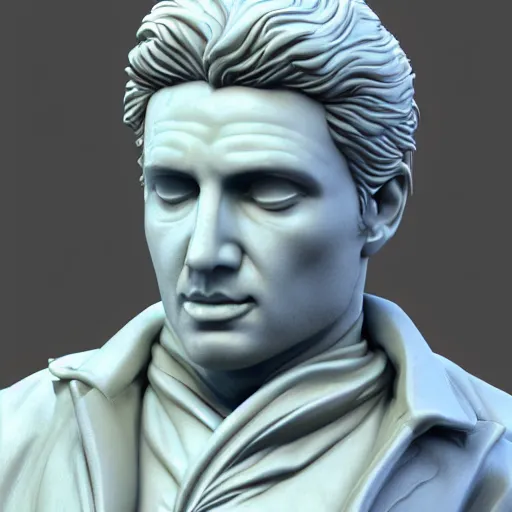 Prompt: tony montana marble statue, 4k, photorealistic, hd