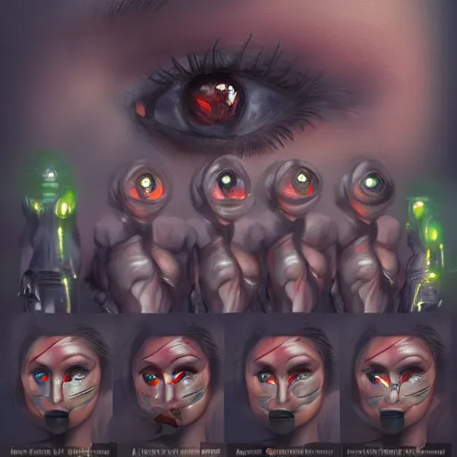 Prompt: Invasion of the Eyes, trending on artstation